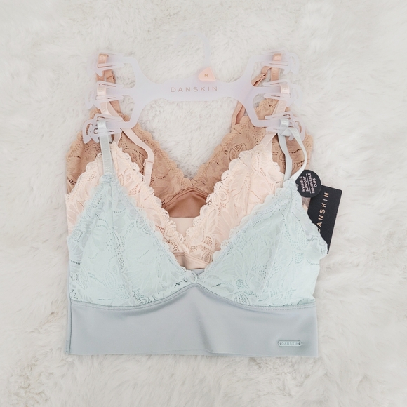 🖼DANSKIN 3-PACK BRAS INVISIBLE SUPPORT, REMOVABLE PADS SIZE M - Picture 1 of 7